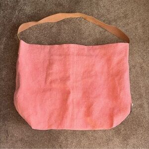 All’asta 100% Jute Elegant Coral Shoulder Tote Bag